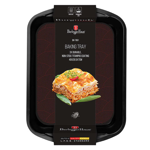  BH/7861,BH/1541,BH/1541A,BH/8682,BL-3218, Asador rectangular 40x28,5cm,Borgoña,Rojo,utensilios para hornear,asador rectangular a.,asador rectangular,asador,hornear,Bandeja para asar