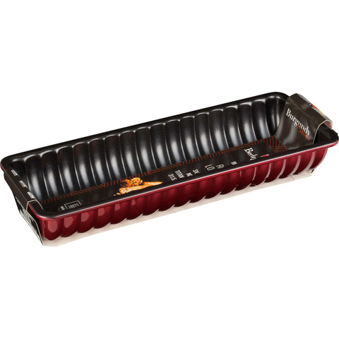 BH/7864,BH/7638,Molde de pan acanalado para pan y pasteles,Borgoña,Rojo,utensilios para hornear,molde para pan,molde para pan,hornear,pan,pastel,carne picada