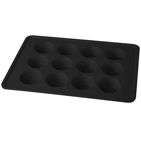 molde para muffins, muffins, utensilios para hornear, horneado, utensilios para hornear - molde para muffins de 12 tazas, negro mate, NUEVO, BH/7950, BH/7876