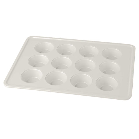 molde para muffins, muffins, utensilios para hornear, horneado, utensilios para hornear - molde para muffins de 12 tazas, crema mate, NUEVO, BH/7948, BH/7877