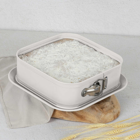  BH/7891N, Molde desmontable cuadrado 28x28cm, Crema Mate, utensilios para hornear, molde desmontable cuadrado, pastel, acoplamiento, horneado, molde desmontable