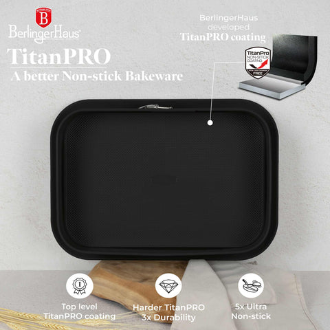  BH/7892, Molde desmontable rectangular 39x27cm, Negro mate, Utensilios para hornear, Molde desmontable rectangular, Molde desmontable cuadrado, Pastel, Acoplamiento, Horneado, Molde desmontable