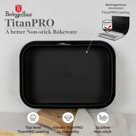  BH/7892, Molde desmontable rectangular 39x27cm, Negro mate, Utensilios para hornear, Molde desmontable rectangular, Molde desmontable cuadrado, Pastel, Acoplamiento, Horneado, Molde desmontable