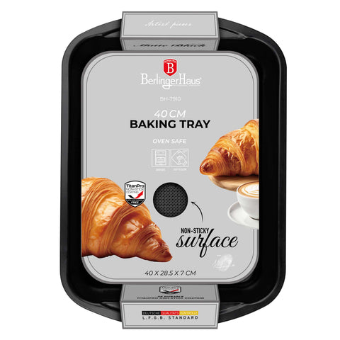  BH/7910, Asador rectangular 40x28,5cm, Negro mate, utensilios para hornear, asador rectangular a., asador rectangular, asador, hornear