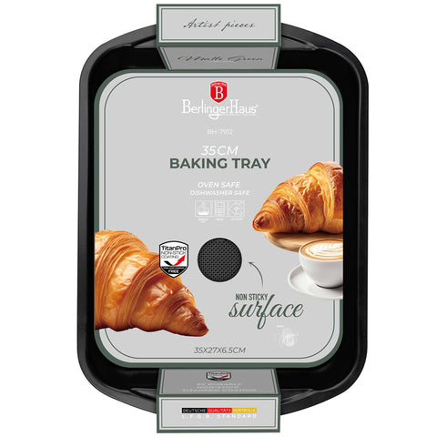  BH/7912, Asador rectangular 35x27cm, Verde mate, utensilios para hornear, asador rectangular a., asador rectangular, asador, hornear, bandeja para asar