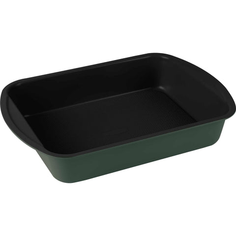 BH/7912, NUEVO, Asador rectangular 35x27cm, verde mate, utensilios para hornear - asador rectangular, asador rectangular, asador, utensilios para hornear, hornear