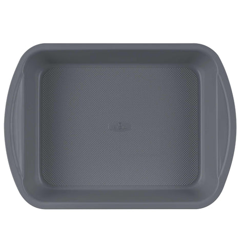 Product image of Oblong roaster 35x27cm. Part of the Aspen Collection . Features: • Material: carbon steel with titanPro non-stick coating • Size: 35*27*6,5 cm • Color: matt grey. (Lifestyle view). Official Berlinger Haus product, boosted by Promintra sl.