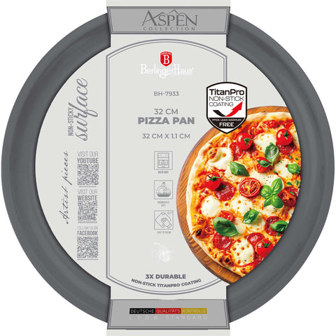  BH/7933, molde para pizza 32 cm, gris mate, utensilios para hornear, molde para pizza, molde para hornear pizza, hornear