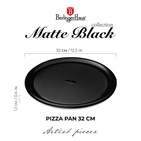  BH/7934, Molde para pizza de 32 cm, Negro mate, Utensilios para hornear, Molde para pizza, Utensilios para hornear moldes para pizza, Horneado