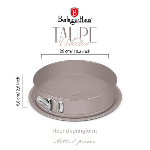  BH/7937, Molde desmontable redondo 26x6,8cm, Topo mate, utensilios para hornear, molde desmontable redondo, molde desmontable redondo, pastel, horneado, acoplamiento, molde desmontable