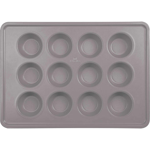 molde para muffins, muffins, utensilios para hornear, horneado, utensilios para hornear - molde para muffins de 12 tazas, gris topo mate, NUEVO, BH/7947