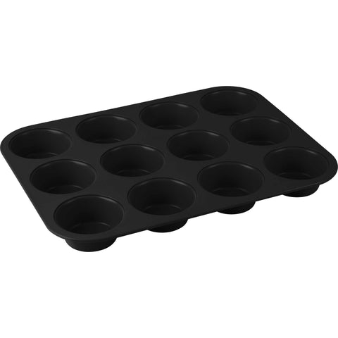 molde para muffins, muffins, utensilios para hornear, horneado, utensilios para hornear - molde para muffins de 12 tazas, negro mate, NUEVO, BH/7876, BH/7950