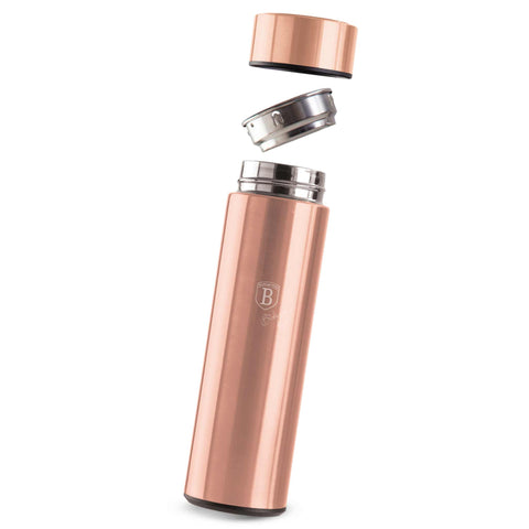  BH/7954, BH/7954A, Botella para beber con pantalla LED de temperatura 450 ml, Oro rosa, Botella para beber, Botella deportiva, Botella de agua, Frasco, Pantalla LED, Almacenamiento de alimentos, Botella
