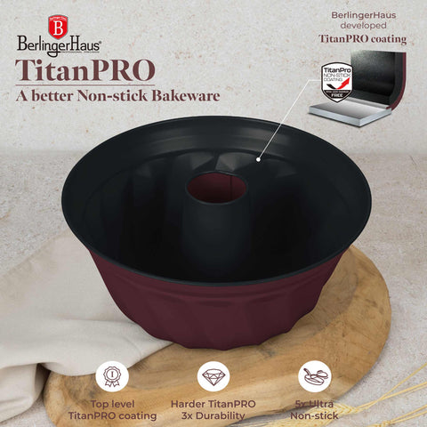  BH/7996,BH/7884,Molde Bundt 25cm,Burdeos Mate,utensilios para hornear,molde Bundt,horneado,pasteles
