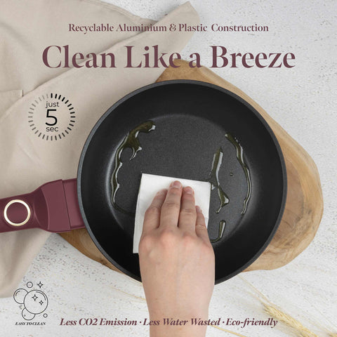  BH/8022, Sartén 20cm, Burdeos Mate, Sartén 20 cm, Sartén, Utensilios de cocina, Cocina, Sartenes