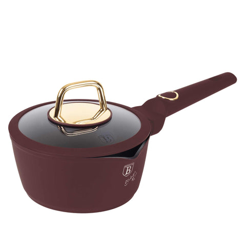 cacerola, cacerola con tapa, batería de cocina, cocinar,cacerola 16 cm b.,burdeos mate,NUEVO,BH/8028