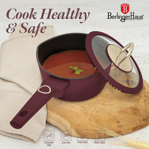  BH/8028,Cazo con tapa 16cm,Burdeos mate,Cazo 16 cm b.,Cazo,Cazo con tapa,Batería de cocina,Cocina,Ollas y cazuelas,Cazo