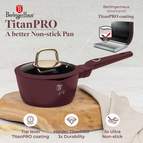  BH/8028,Cazo con tapa 16cm,Burdeos mate,Cazo 16 cm b.,Cazo,Cazo con tapa,Batería de cocina,Cocina,Ollas y cazuelas,Cazo