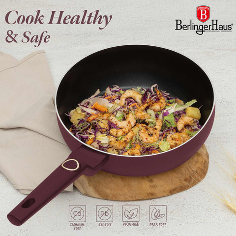  BH/8029, Sartén plegable de 26 cm, Burdeos mate, Sartén plegable de 26 cm, Sartén, Sartén plegable, Sartén, Batería de cocina, Cocina, Sartenes, Sartén doble