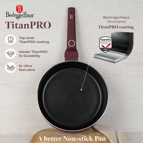  BH/8029, Sartén plegable de 26 cm, Burdeos mate, Sartén plegable de 26 cm, Sartén, Sartén plegable, Sartén, Batería de cocina, Cocina, Sartenes, Sartén doble