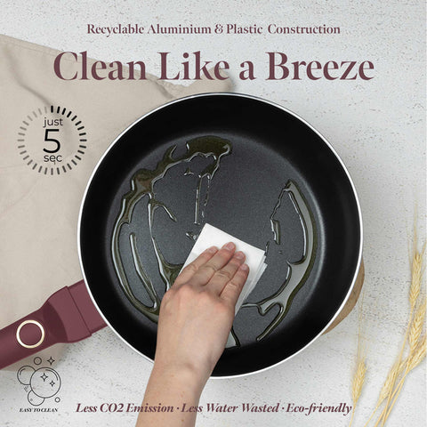  BH/8029, Sartén plegable de 26 cm, Burdeos mate, Sartén plegable de 26 cm, Sartén, Sartén plegable, Sartén, Batería de cocina, Cocina, Sartenes, Sartén doble