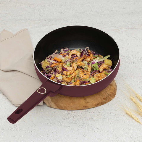  BH/8029, Sartén plegable de 26 cm, Burdeos mate, Sartén plegable de 26 cm, Sartén, Sartén plegable, Sartén, Batería de cocina, Cocina, Sartenes, Sartén doble