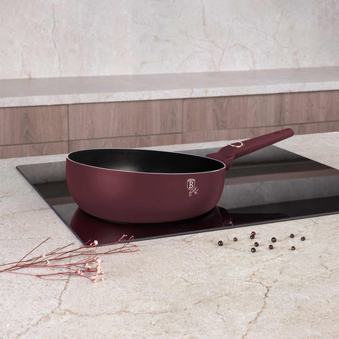  BH/8029, Sartén plegable de 26 cm, Burdeos mate, Sartén plegable de 26 cm, Sartén, Sartén plegable, Sartén, Batería de cocina, Cocina, Sartenes, Sartén doble
