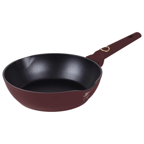 sartén, sartén honda, sartén, batería de cocina, cocinar,sartén honda 24 cm,burdeos mate,NUEVO,BH/8030