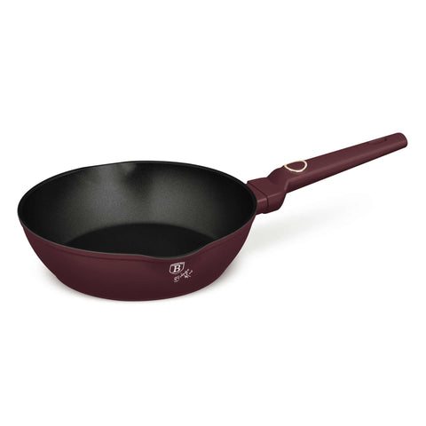  BH/8030, Sartén honda de 2 bocas 24cm, Burdeos mate, Sartén honda 24 cm, Sartén, Sartén honda, Sartén, Batería de cocina, Cocina, Sartenes