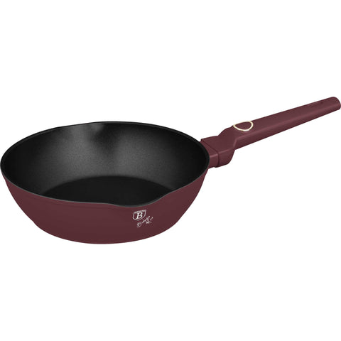 sartén, sartén honda, sartén, batería de cocina, cocinar,sartén honda 24 cm,burdeos mate,NUEVO,BH/8030