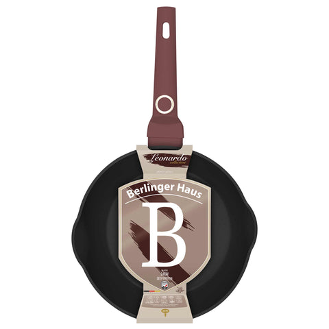  BH/8030, Sartén honda de 2 bocas 24cm, Burdeos mate, Sartén honda 24 cm, Sartén, Sartén honda, Sartén, Batería de cocina, Cocina, Sartenes