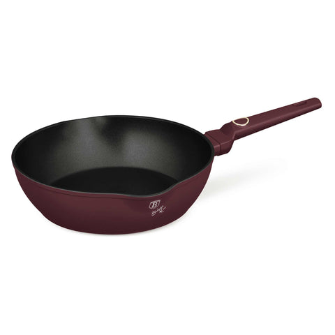  BH/8031, Sartén honda de 2 bocas 28cm, Burdeos mate, Sartén honda 28 cm, Sartén, Sartén honda, Sartén, Batería de cocina, Cocina, Sartenes