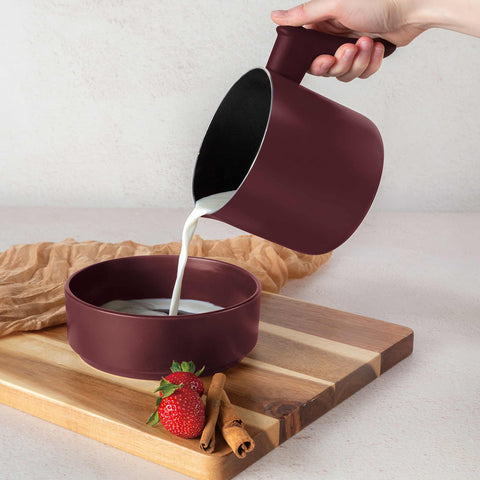  BH/8045, Lechera 1,2L, Burdeos Mate, Lechera, Calientaleche, Ollas y Cazuelas