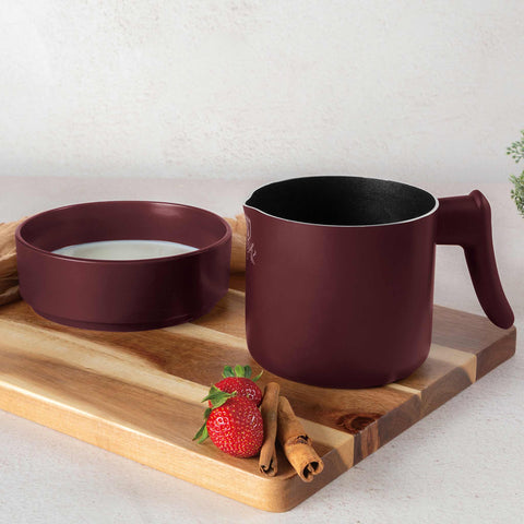  BH/8045, Lechera 1,2L, Burdeos Mate, Lechera, Calientaleche, Ollas y Cazuelas