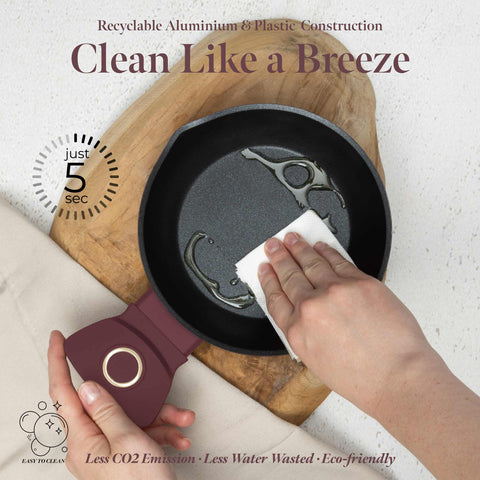  BH/8046, Mini sartén 16 cm, Burdeos mate, mini sartén 16 cm, mini sartén, sartén, utensilios de cocina, cocina, sartenes