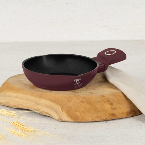  BH/8046, Mini sartén 16 cm, Burdeos mate, mini sartén 16 cm, mini sartén, sartén, utensilios de cocina, cocina, sartenes