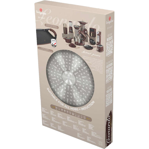  BH/8047, Plancha de asar 47cm, Burdeos mate, plancha de asar, parrilla, mango de silicona, sartenes, sartén de asar