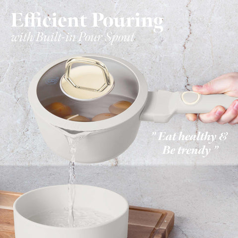  BH/8058, Cacerola con tapa 16cm, Crema Mate, Cacerola 16 cm b., Cacerola, Cacerola con tapa, Batería de cocina, Cocina, Ollas y cazuelas, Cacerola