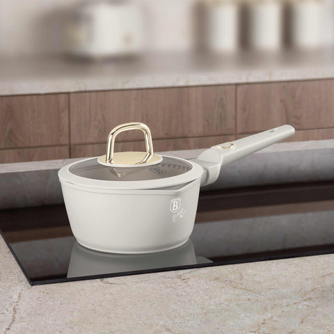  BH/8058, Cacerola con tapa 16cm, Crema Mate, Cacerola 16 cm b., Cacerola, Cacerola con tapa, Batería de cocina, Cocina, Ollas y cazuelas, Cacerola