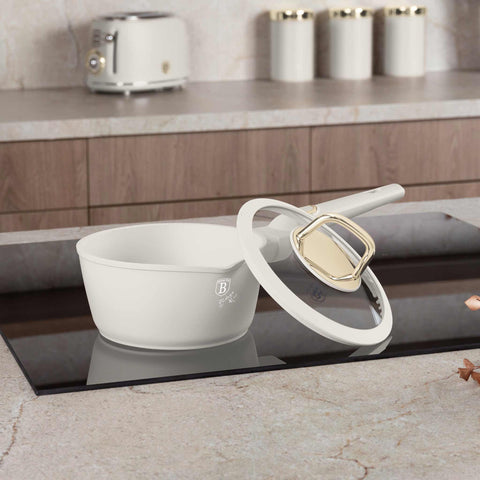  BH/8058, Cacerola con tapa 16cm, Crema Mate, Cacerola 16 cm b., Cacerola, Cacerola con tapa, Batería de cocina, Cocina, Ollas y cazuelas, Cacerola