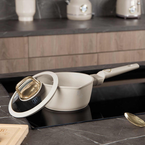  BH/8058, Cacerola con tapa 16cm, Crema Mate, Cacerola 16 cm b., Cacerola, Cacerola con tapa, Batería de cocina, Cocina, Ollas y cazuelas, Cacerola