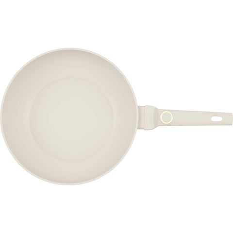 wok, wok con tapa, utensilios de cocina, cocinar,wok 28 cm,crema mate,NUEVO,BH/8064