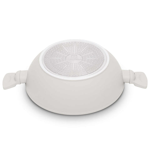  BH/8065, Wok con tapa 30cm, Crema Mate, Wok 30 cm con tapa, Wok, Wok con tapa, Batería de cocina, Cocinar, Sartenes