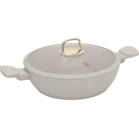  BH/8068, Olla baja con tapa 28cm, Crema Mate, Olla baja 28 cm, Olla baja, Olla baja con tapa, Olla, Utensilios de cocina, Cocina, Ollas y cazuelas