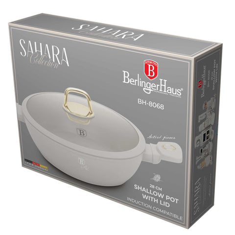  BH/8068, Olla baja con tapa 28cm, Crema Mate, Olla baja 28 cm, Olla baja, Olla baja con tapa, Olla, Utensilios de cocina, Cocina, Ollas y cazuelas