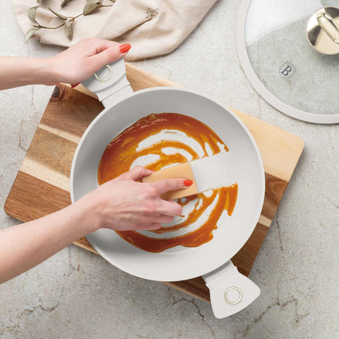  BH/8069, Olla baja con tapa 30cm, Crema Mate, Olla baja 30 cm, Olla baja, Olla baja con tapa, Olla, Utensilios de cocina, Cocina, Ollas y cazuelas