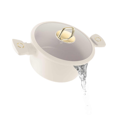 batería de cocina, BH/8070, cacerola 20 cm, cacerola con tapa, Cacerola con tapa 20cm, Casserole, cazuela, cocinar, cookwareset, crema mate, frypan, olla, pot, Pots & Cazuelas, Sahara Collection, Imagen conceptual: producto y función clave.