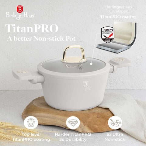  BH/8070N,BH/8070,Cacerola con tapa 20cm,Crema Mate,cacerola 20 cm,cacerola,olla,cacerola con tapa,utensilios de cocina,cocina,Ollas y cazuelas