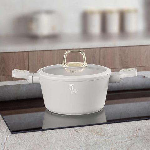  BH/8070N,BH/8070,Cacerola con tapa 20cm,Crema Mate,cacerola 20 cm,cacerola,olla,cacerola con tapa,utensilios de cocina,cocina,Ollas y cazuelas