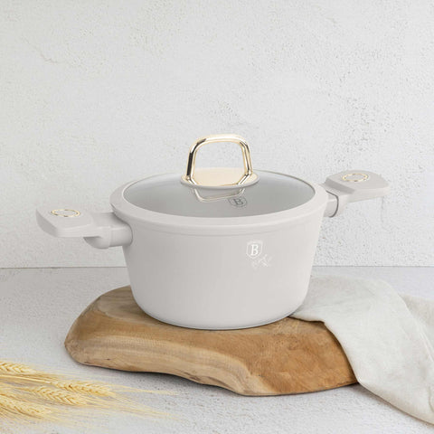 BH/8070N,BH/8070,Cacerola con tapa 20cm,Crema Mate,cacerola 20 cm,cacerola,olla,cacerola con tapa,utensilios de cocina,cocina,Ollas y cazuelas